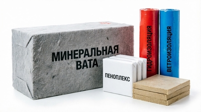 УТЕПЛИТЕЛЬ, ГИДРО- и ПАРОИЗОЛЯЦИЯ
