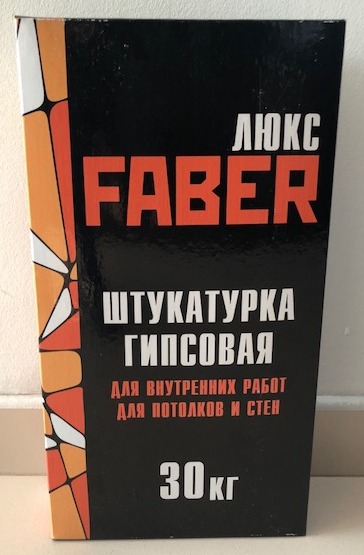 Штукатурка гипсовая Faber ЛЮКС (30кг/45шт)