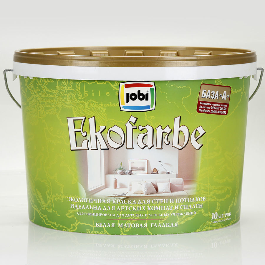 УЦ - Краска моющаяся JOBI ECOFARBE -30С* №6 10л (40шт/под)