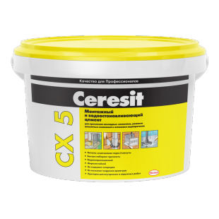 Ceresit CX5 монтажный цемент ВОДООСТАНАВЛИВАЮЩИЙ (25кг/48шт)