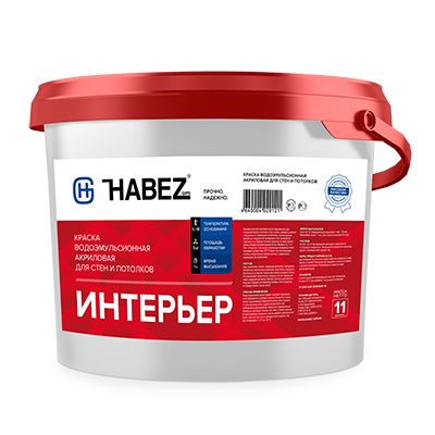 Хабез - Интерьер,акриловая краска для потолков и стен 11 кг MALTA 2