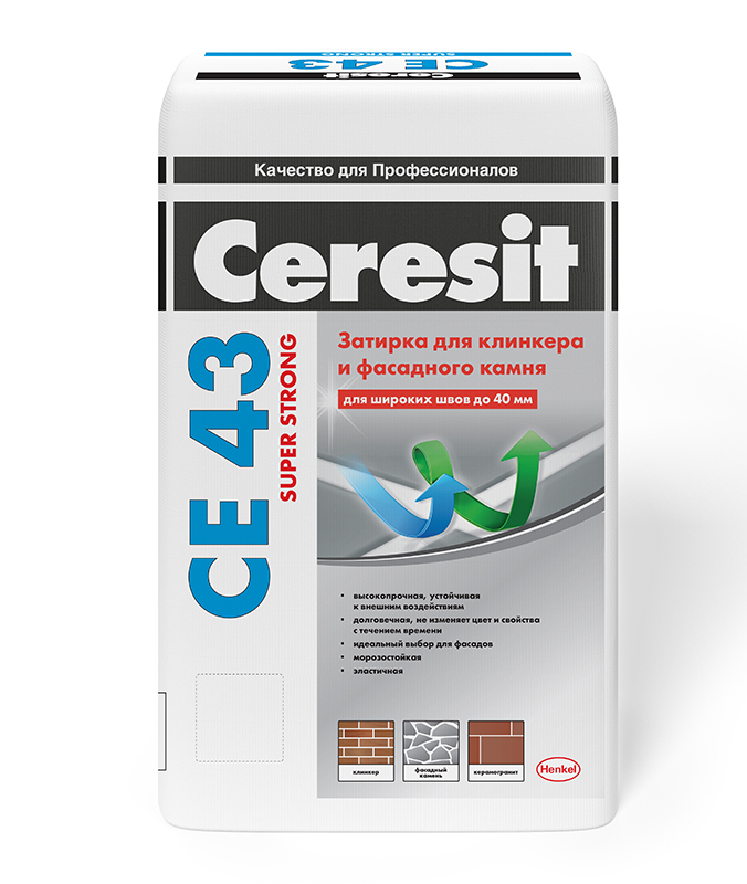 Затирка Ceresit СЕ43 высокопрочная (СЕРАЯ 07) (25кг/48шт)