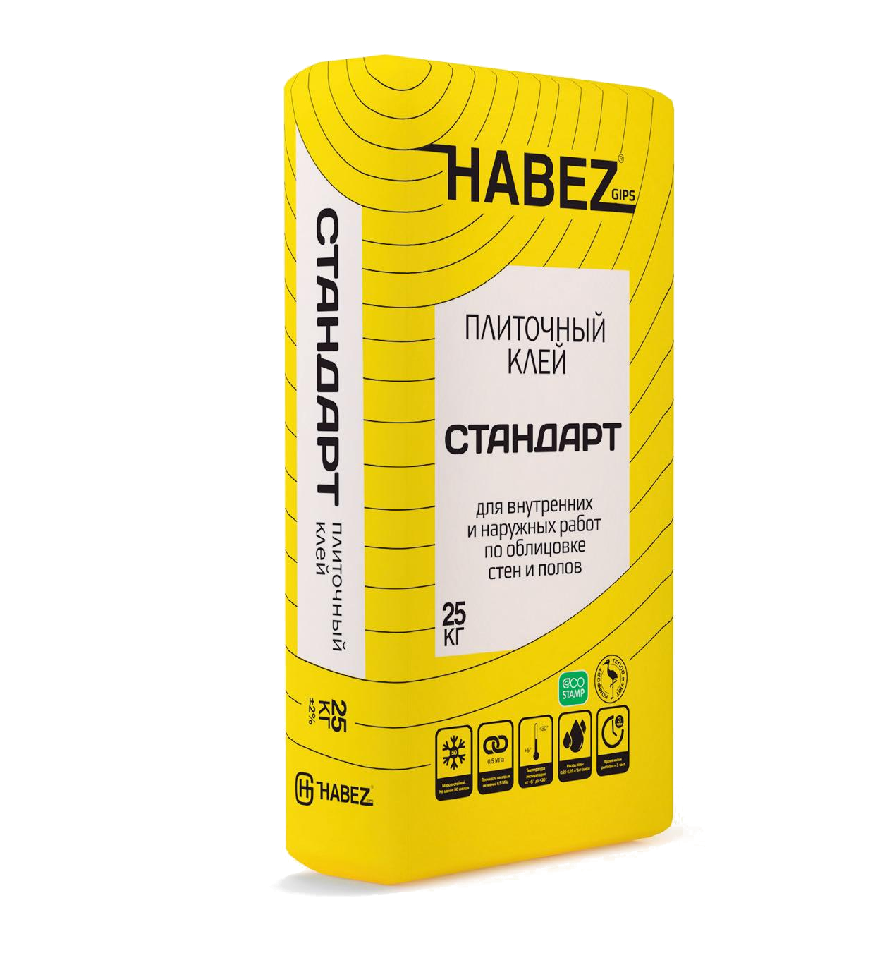 Клей плиточный Хабез СТАНДАРТ  25 кг (56 в под)