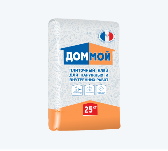 Клей плиточный цементный для вн. и нар. работ (теплый пол) Дом Мой  25кг (48 в под)