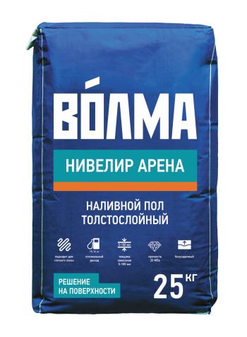 Наливной пол цементный Волма НИВЕЛИР АРЕНА 25кг(48 в под)