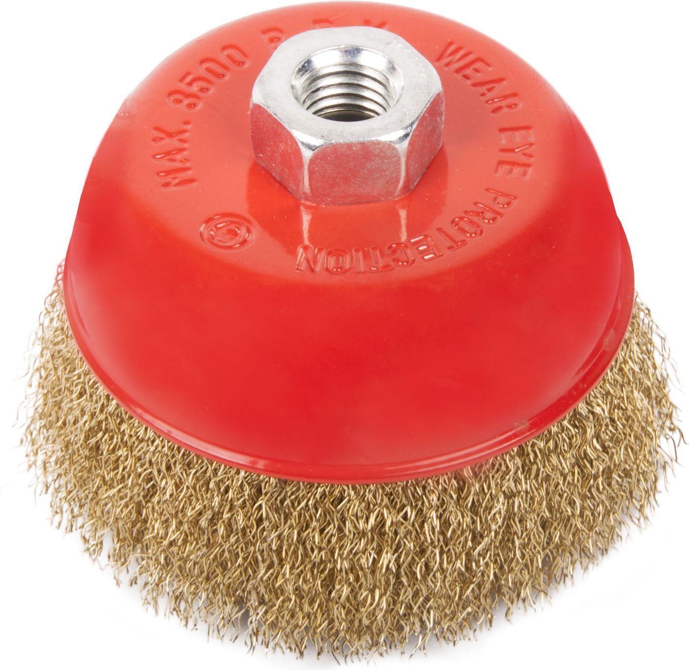 Щетка-крацовка чашечная,для УШМ,латун,витая проволока 125мм//Toolberg 