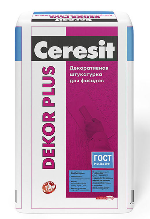 Штукатурка декоративная Ceresit Dekor Plus короед 3,0 25кг
