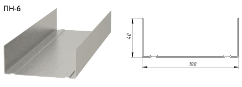 Профиль Албес HARD ПН-6 100х40 (0,60) L=3,00 (12шт/уп) (240шт/пал)