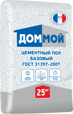Стяжка для пола цементная базовая Дом Мой 25кг