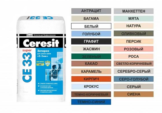 Затирка Ceresit СЕ33 (фольга) ЖАСМИН 40 (5кг/4шт/144шт)