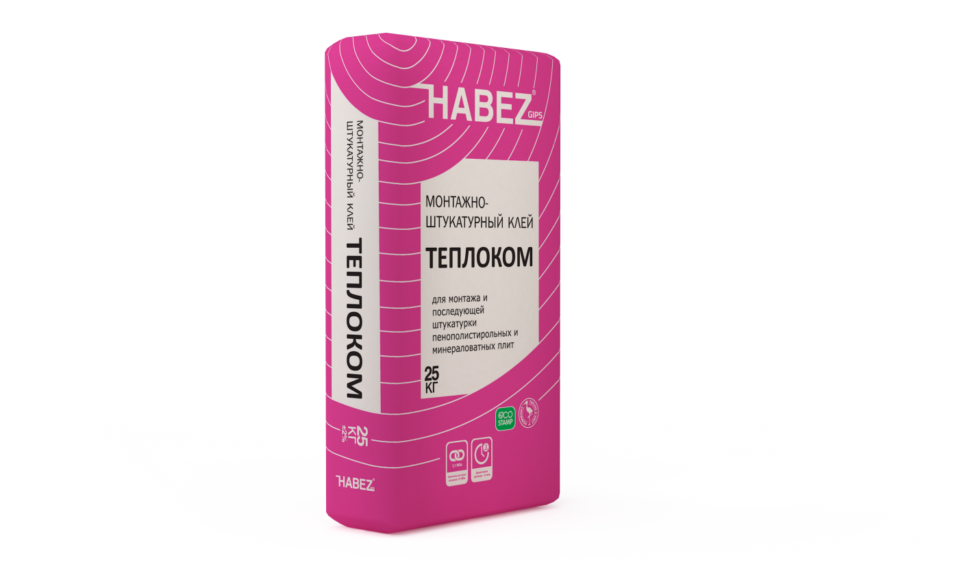 Клей монтажный Хабез ТЕПЛОКОМ 25кг 56шт/под