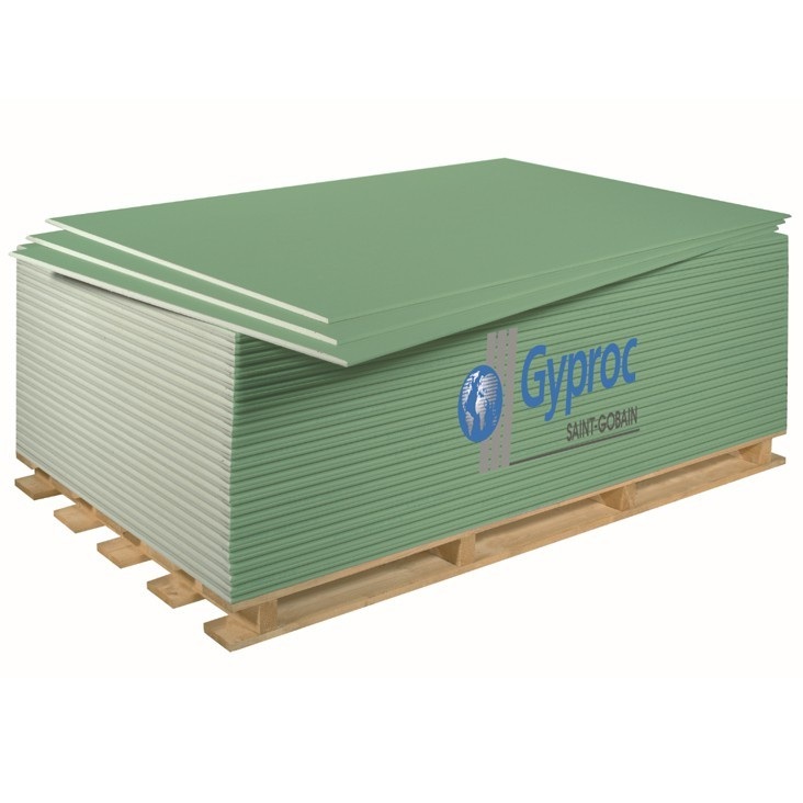 Гипсокартон Gyproc влагостойкий АКВА ОПТИМА 2500х1200х12,5 (50л)