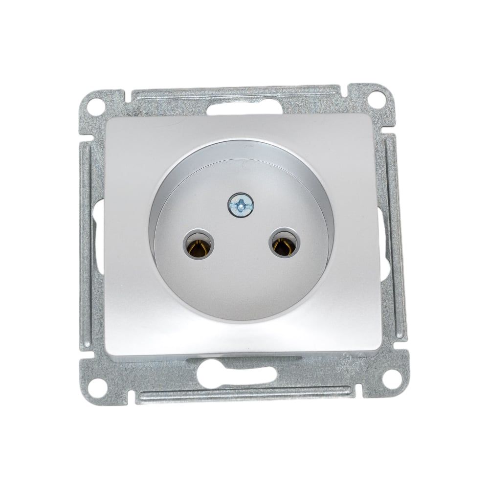 Розетка Systeme Electric (Schneider Electric) GLOSSA без заземления, 16А, алюминий GSL000341