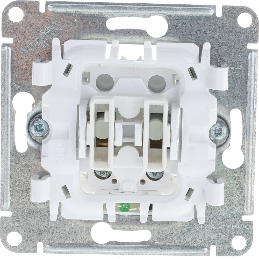 1-клавишный выключатель Systeme Electric GLOSSA 10AX с подсветкой алюминий GSL000313