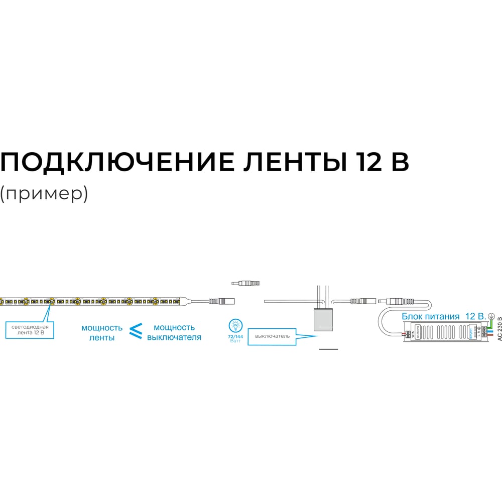 Светодиодная лента Apeyron 12В, 4.8 Вт/м 34 00-34