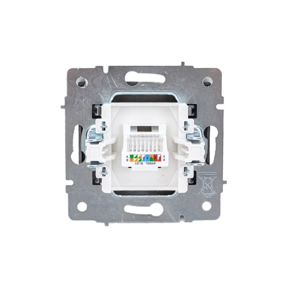 Компьютерная розетка LEZARD RAIN цв. черный графит матовый 703-4188-139