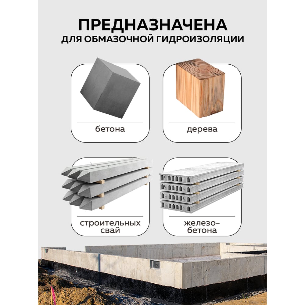 Мастика битумная гидроизоляционная (2кг). FARBITEX
