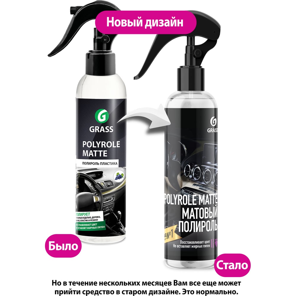 Полироль-очиститель пластика 250 мл Grass Polyrole Matte 149250