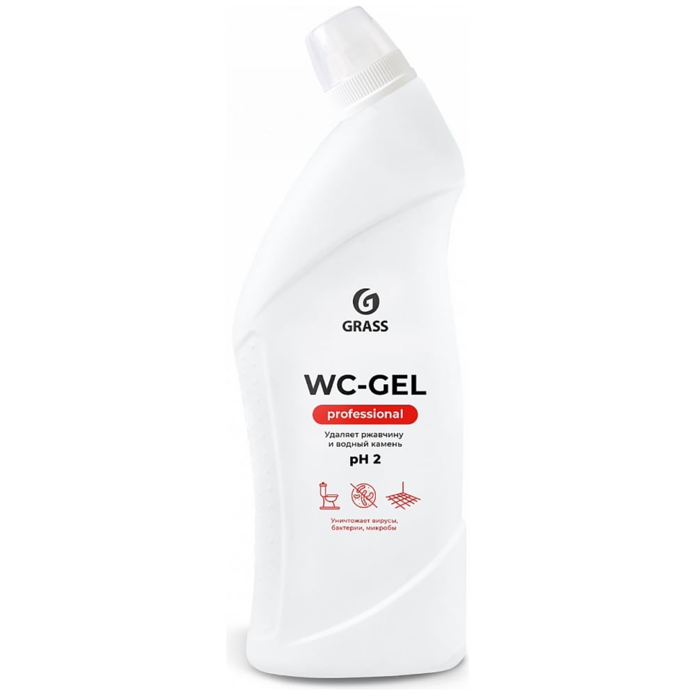 Средство чистящее для ванной и туалета Grass WC-gel Professional 750 мл, жидкость от ржавчины 125535