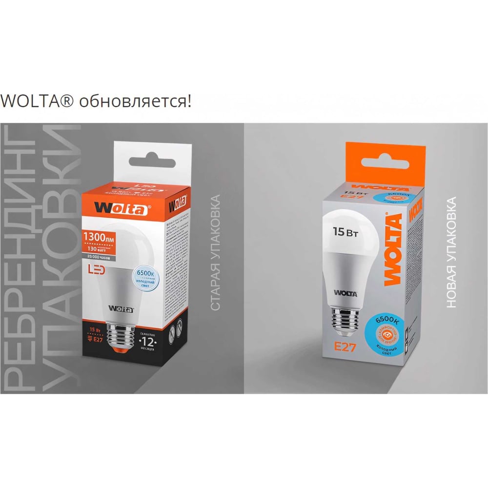 Светодиодная лампа Wolta 25Вт 6500К E27 25W67BL25E27