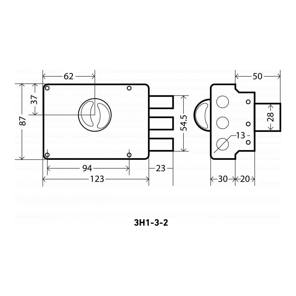 Накладной замок Аллюр ЗН 1-3-2 1573