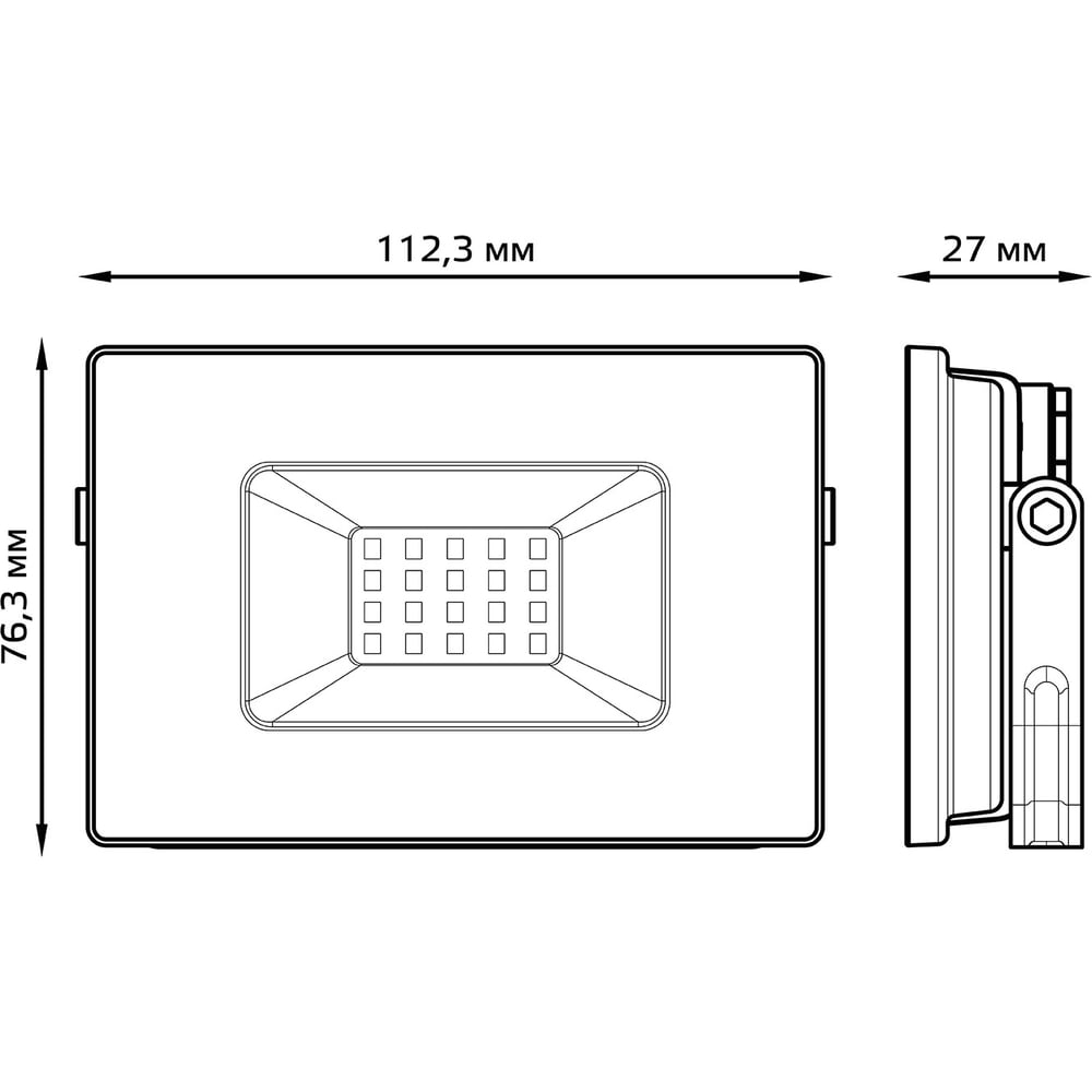 Светодиодный прожектор Gauss Elementary 20W 1700lm IP65 6500К ПРОМО черный 613100320P