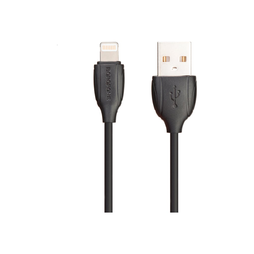 Usb кабель Borofone bx19 benefit lightning 8-pin, 2.4a, 1м, pvc, черный 0L-00043144