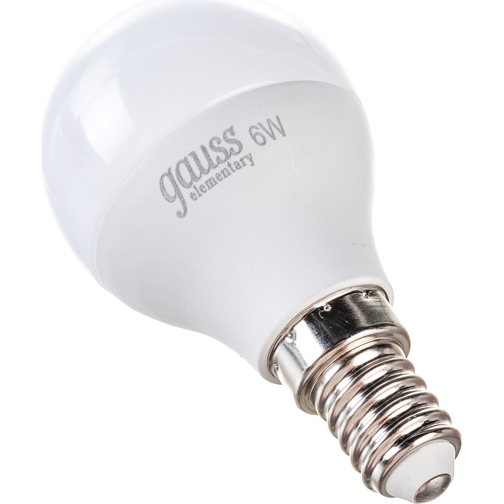 Лампа Gauss LED Elementary Globe 6W E14 4100K SQ 53126