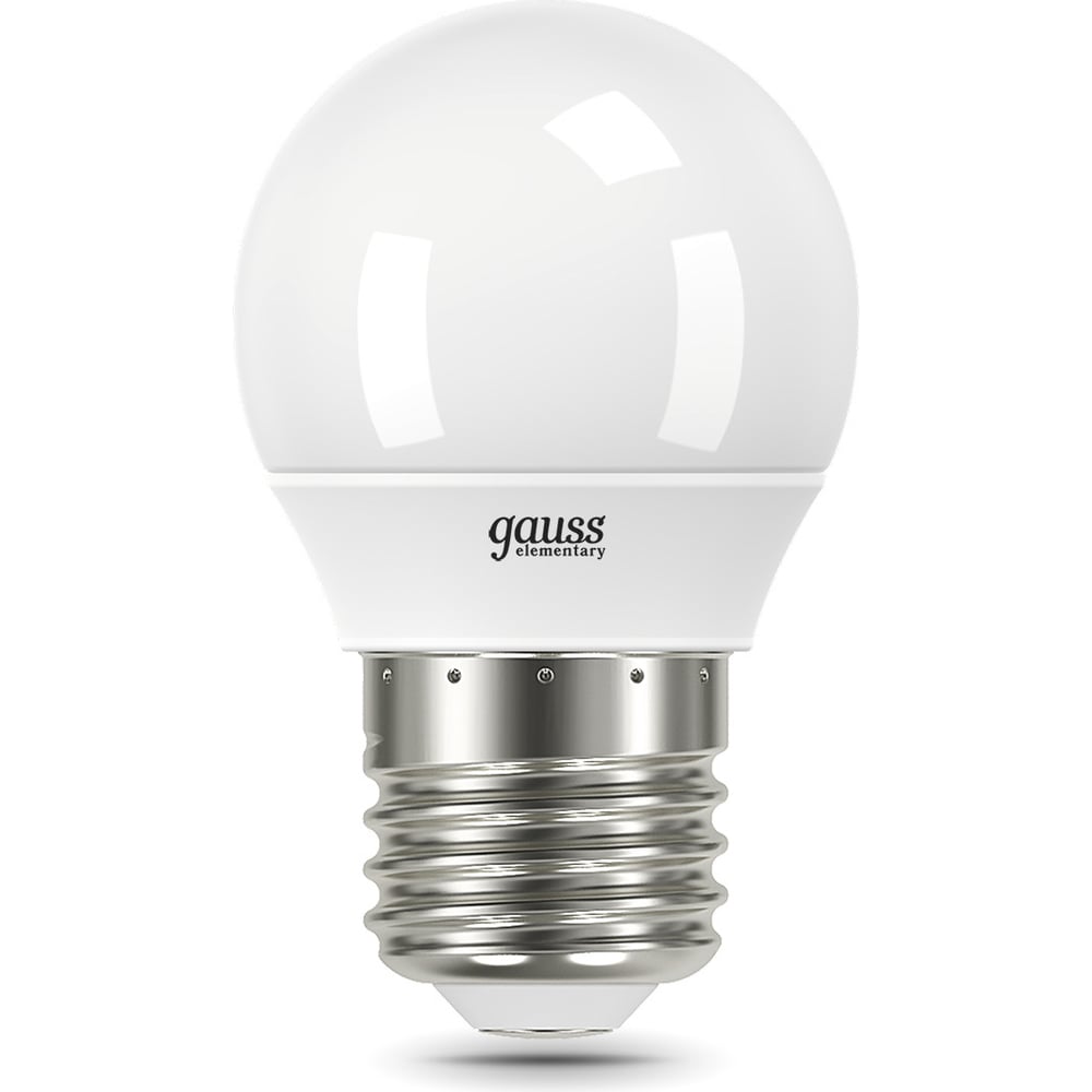 Светодиодная лампа Gauss Elementary Шар 12W 880lm 3000K Е27 LED 1/10/100 53212