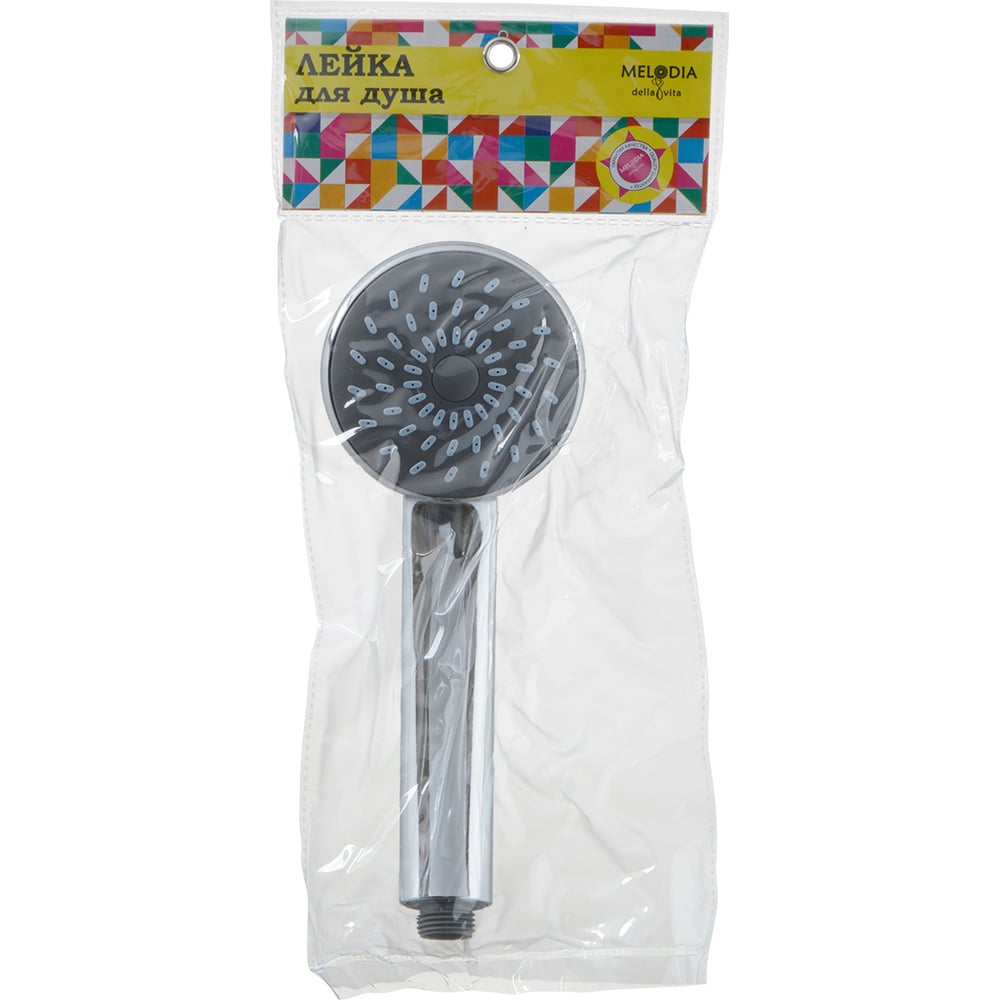 Лейка душа Melodia della vita 1 функция, d90 мм, L230 мм, хром 34716