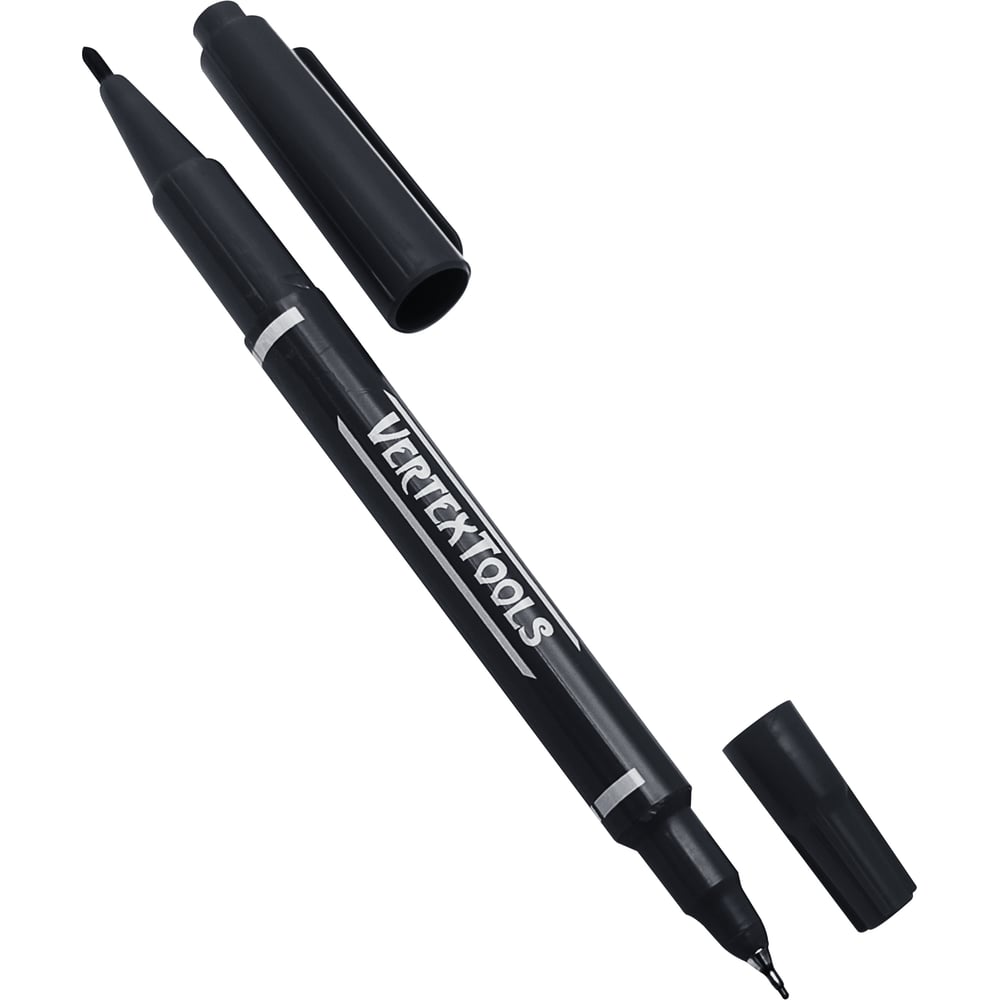 Строительный маркер vertextools черный, двухсторонний 00010-01