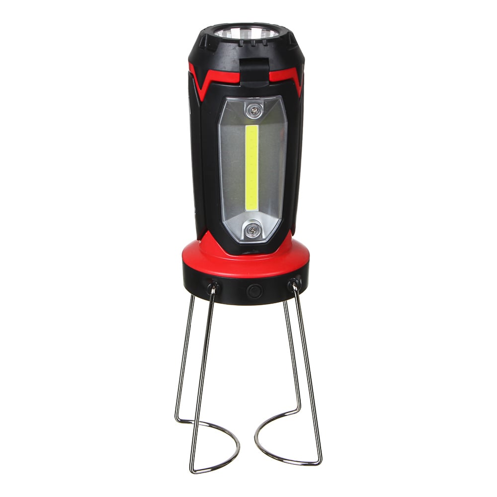 Фонарь ЕРМАК светильник, 1 LED, 3 COB, 800мАч, USB, 15х8.5х8.5см, 6 режимов, пластик 225-001