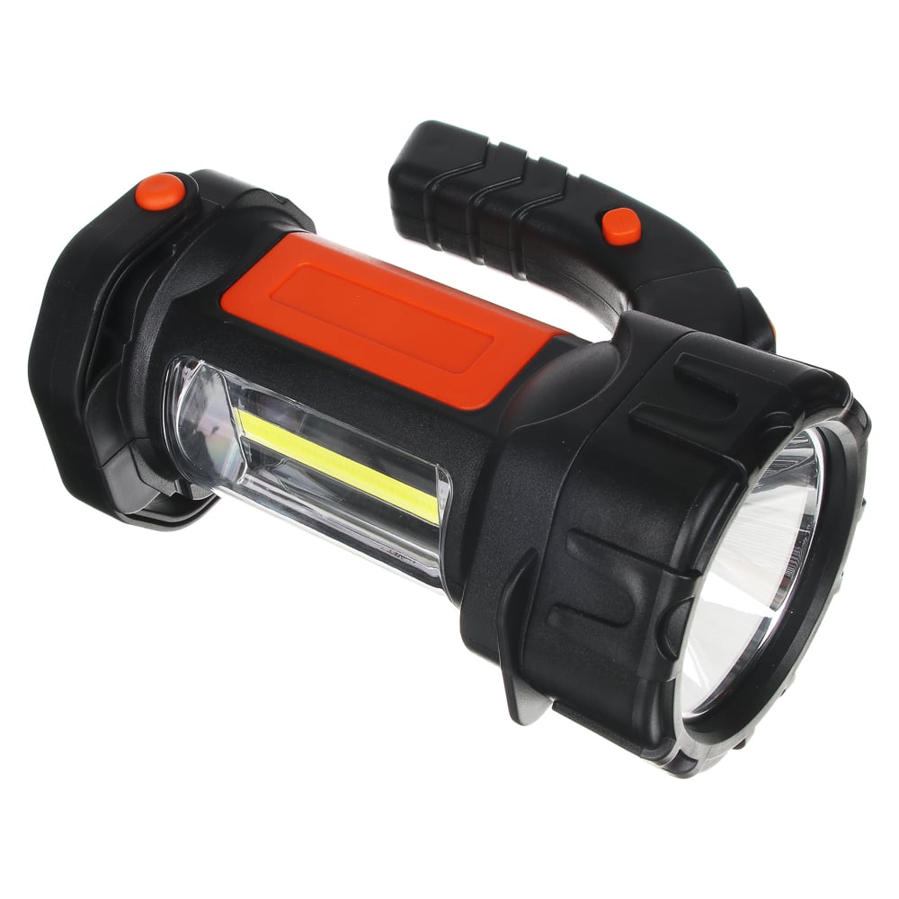 Фонарь ЕРМАК прожектор, 1 LED + 1 COB, 3Вт + 3Вт, аккумулятор 2400мАч, USB, 17х13см, пластик 223-005