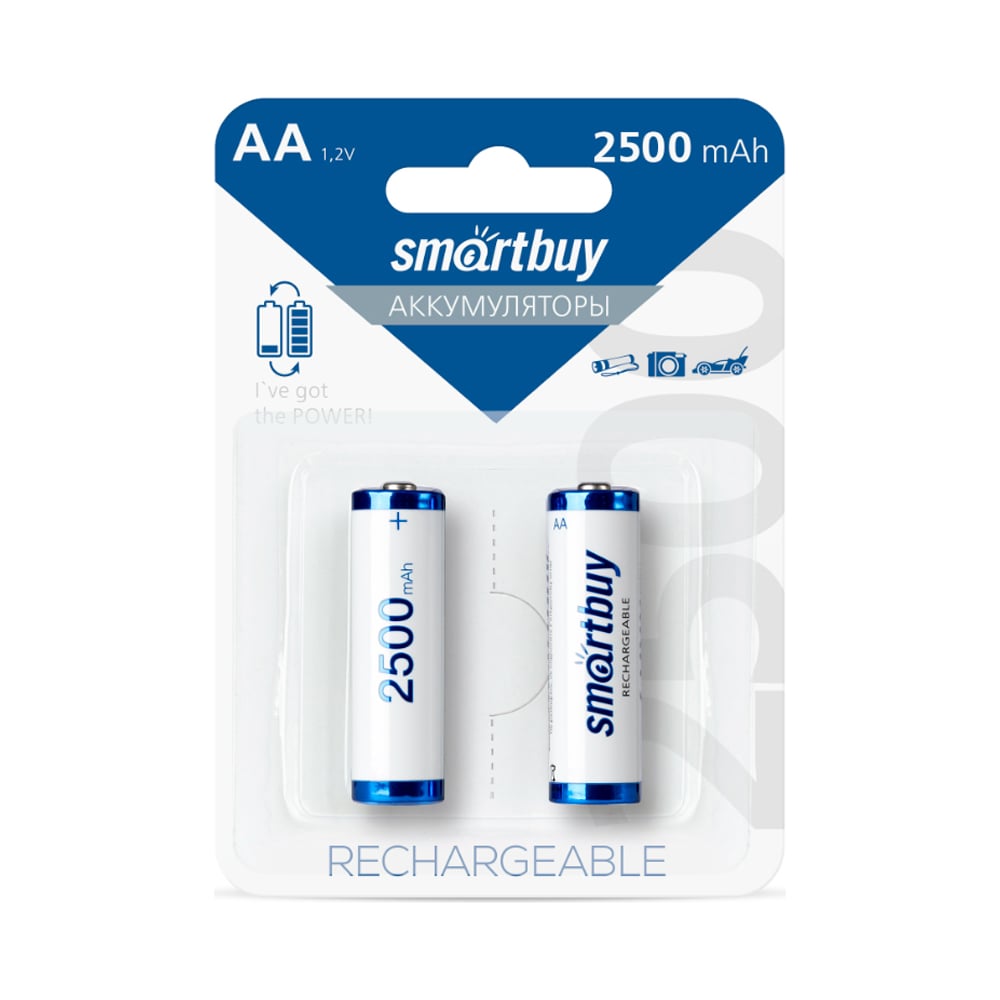 Аккумулятор Smartbuy nimh aa/2bl 2500 mah (24/240) упаковка 2 шт. SBBR-2A02BL2500