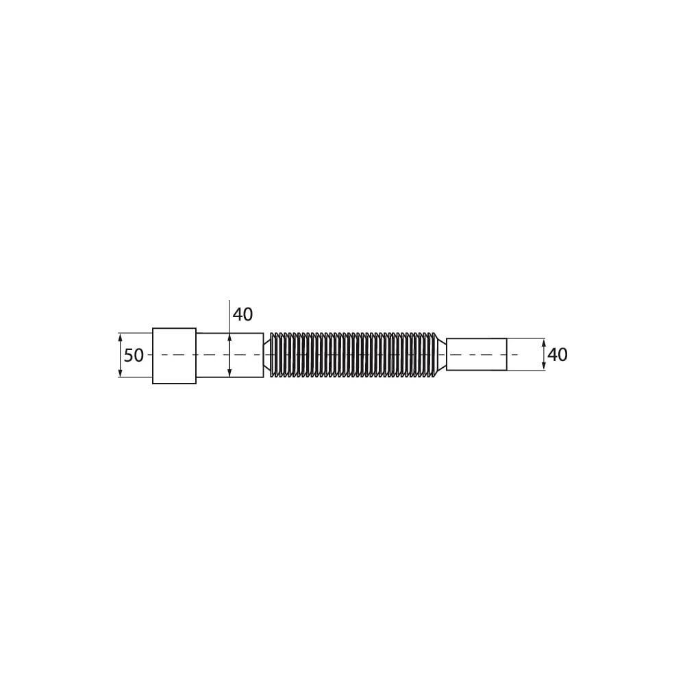 Гофрированная труба Wirquin 40x40/50 длина 800 мм 30718006