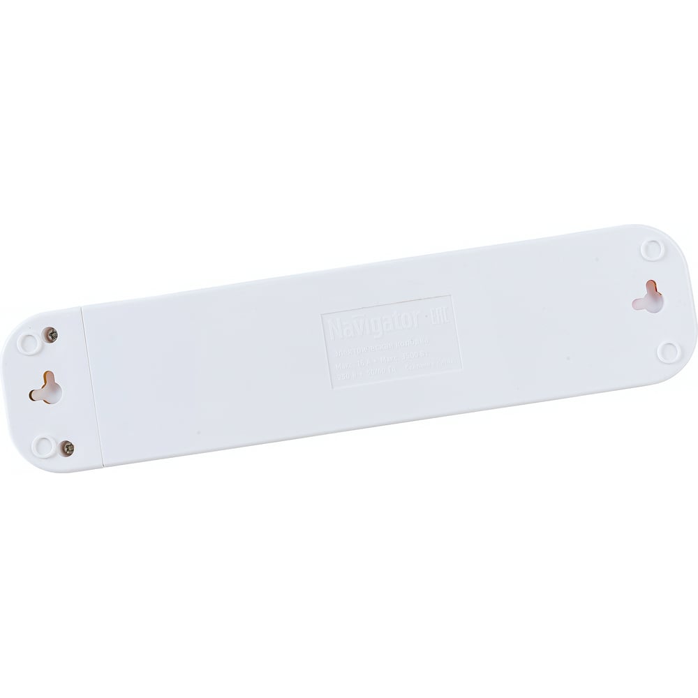 Колодка Navigator 61 589 NCA-BL01-05-X-WH 5 гнезд, без заземления, АБС пластик 61589