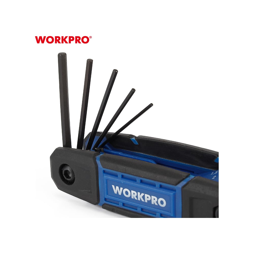 Набор шестигранных метрических ключей WORKPRO 8 шт. складной WP222028