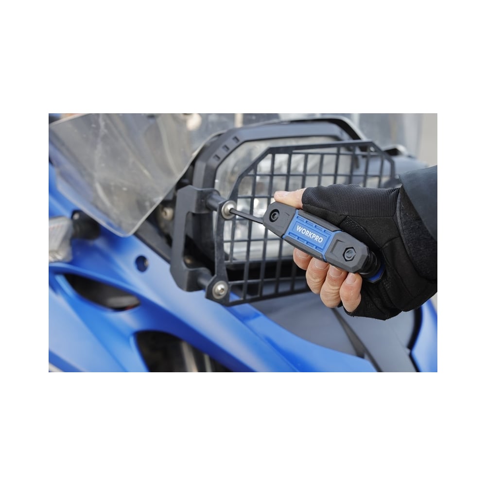 Набор шестигранных метрических ключей WORKPRO 8 шт. складной WP222028