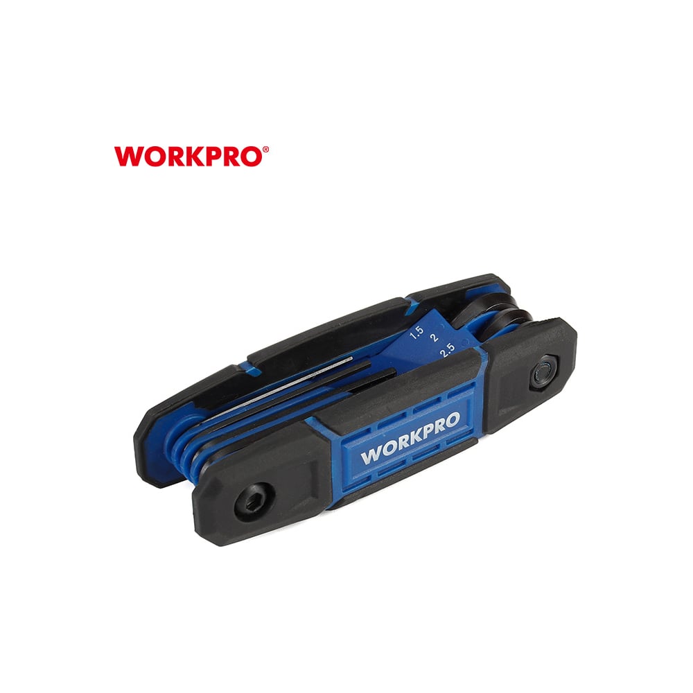 Набор шестигранных метрических ключей WORKPRO 8 шт. складной WP222028