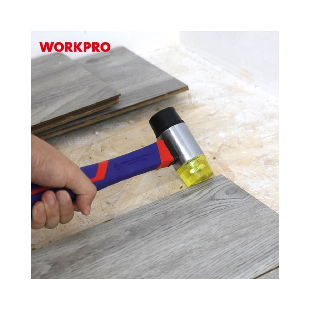 Молоток-киянка WORKPRO двухсторонняя, ПВХ пластик WP241036