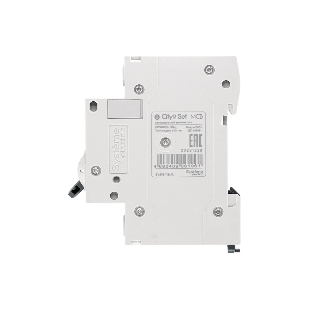 Автоматический выключатель Systeme Electric City9 set ав с, 16 А, 1 Р, 4.5 kА, 230 В (ранее EZ9F34116) C9F34116