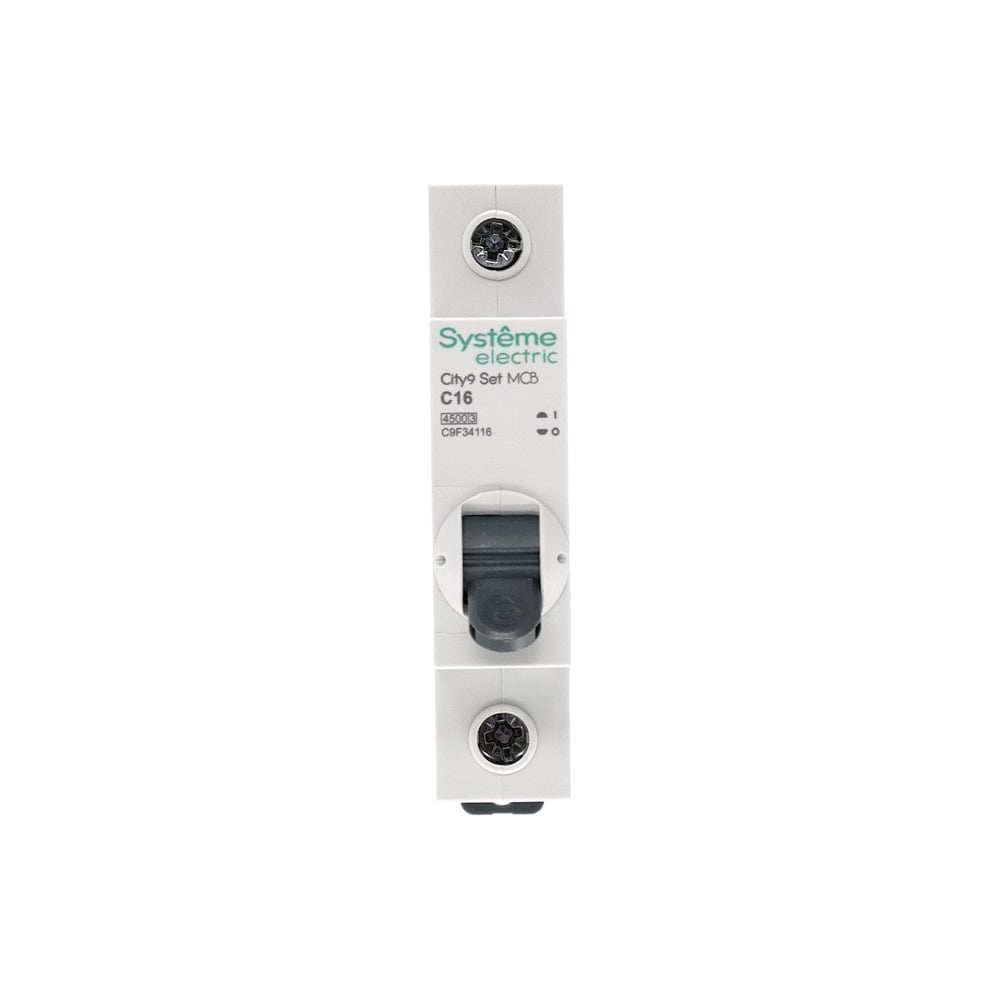 Автоматический выключатель Systeme Electric City9 set ав с, 16 А, 1 Р, 4.5 kА, 230 В (ранее EZ9F34116) C9F34116