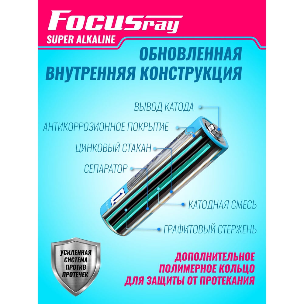 Батарейки Focusray Super ALKALINE LR6 BL4 629158