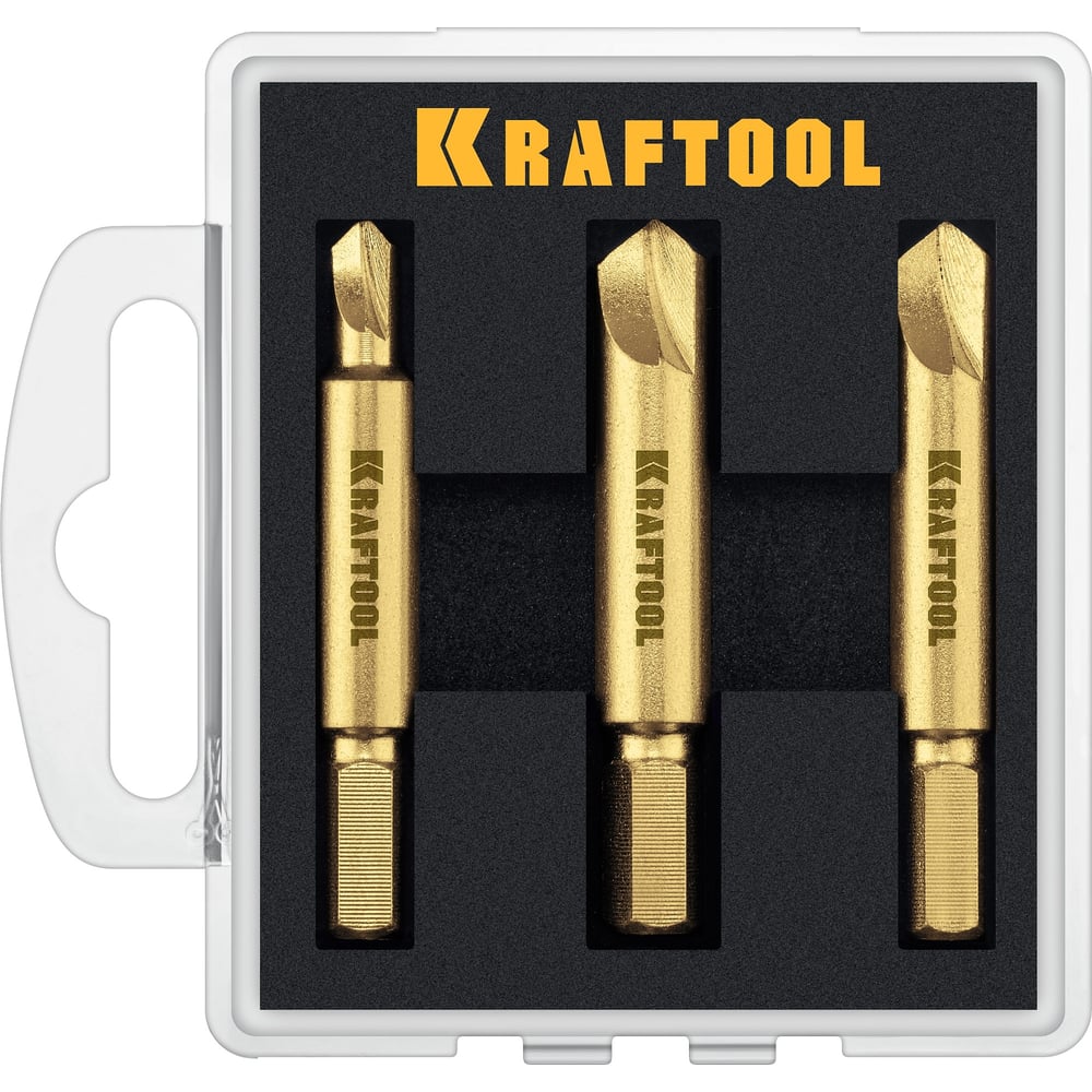Набор экстракторов поврежденного крепежа KRAFTOOL 3 шт 26770-H3