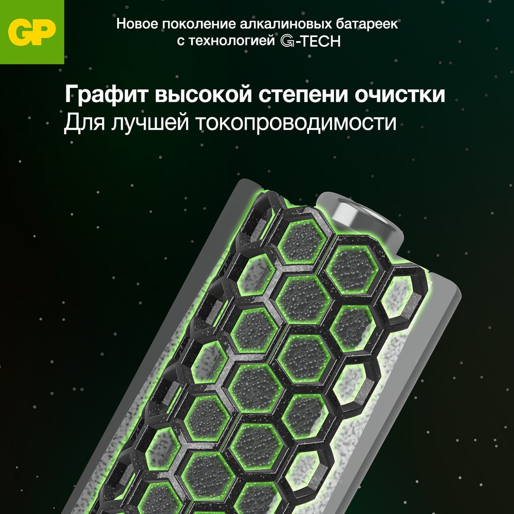 Батарейки GP D / LR20 алкалиновые щелочные Super Alkaline, набор 2 шт (13AA21-BC2) 15783870