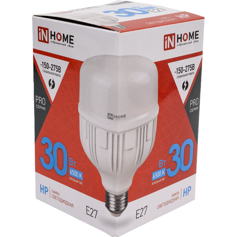 Светодиодная лампа IN HOME LED-HP-PRO 30Вт 230В Е27 6500К 2850Лм 4690612031088