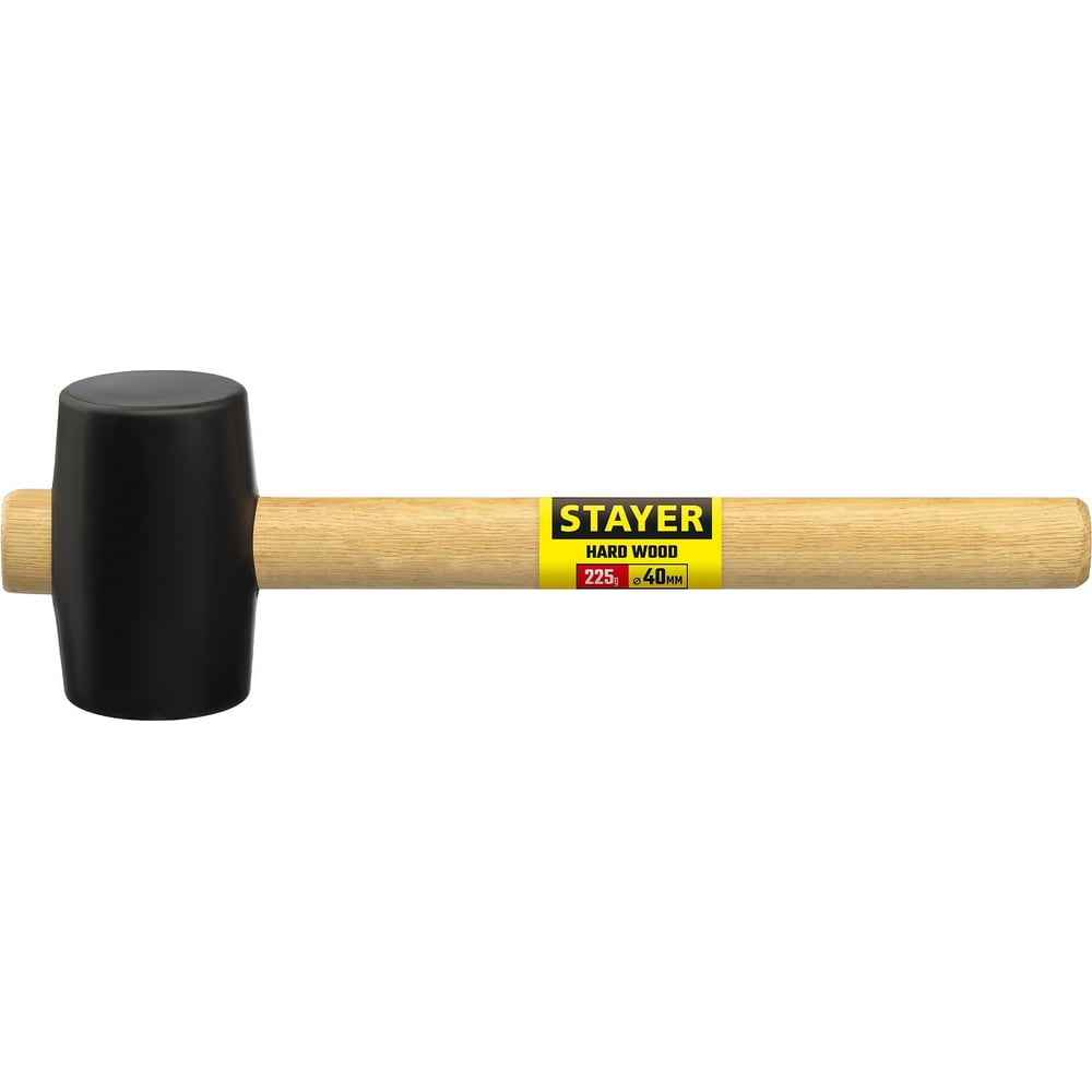 Чёрная резиновая киянка STAYER 225 г 20505-40
