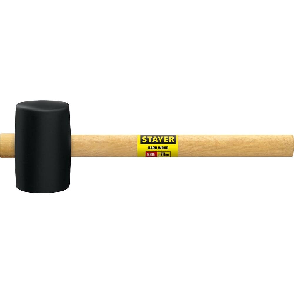 Чёрная резиновая киянка STAYER 680 г 20505-75