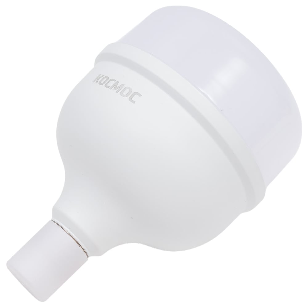 Светодиодная лампа КОСМОС HWLED 65W E27 6500K переходник в комплекте на Е40, LksmHWLED65WE2765