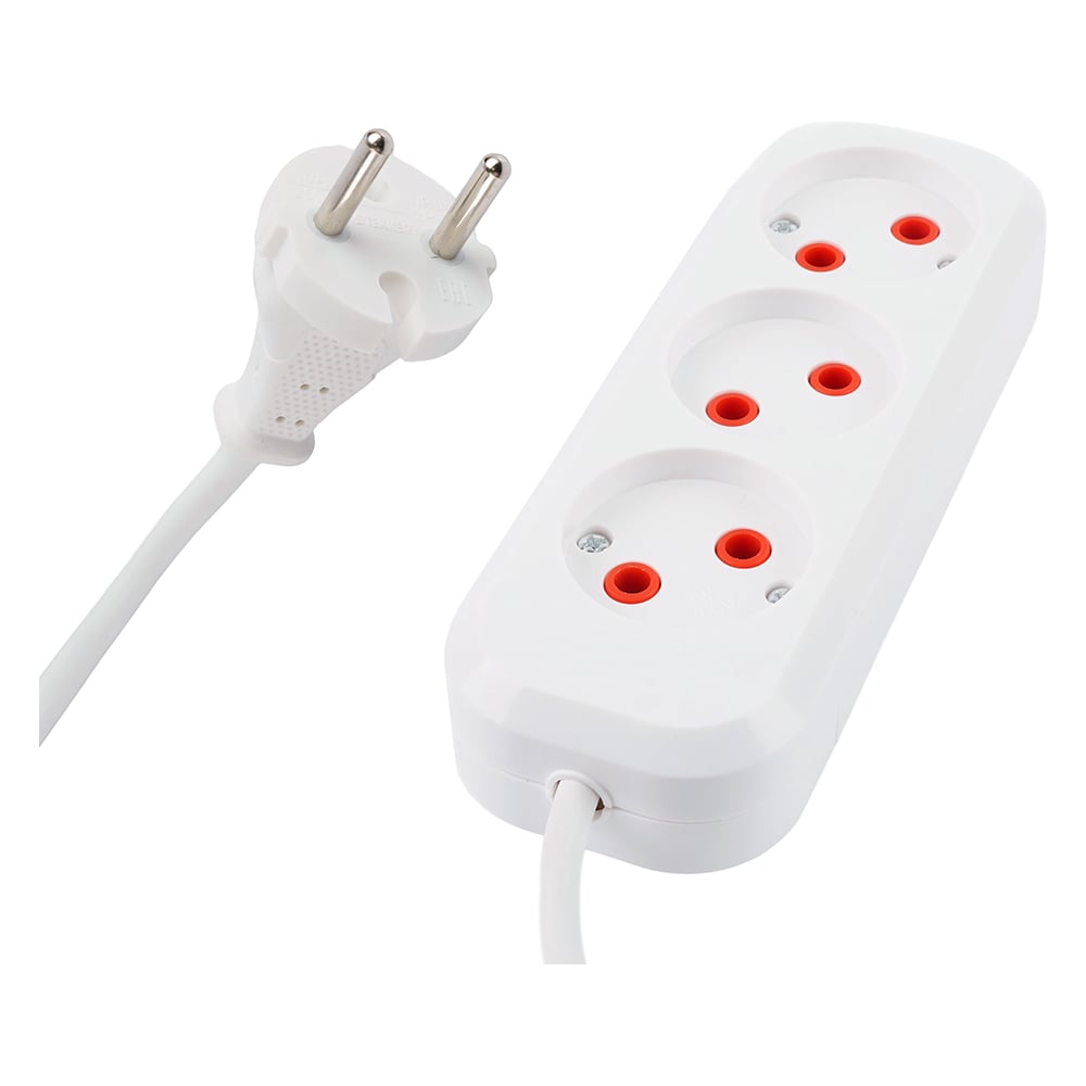 Удлинитель STEKKER 3 гнезда б/з 2x0,75, 7м , серия Home HM01-30-07 ,Ух-10 39212